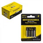 باتری نیم قلم کارتی 4 تایی Mitsushida