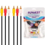 کابل 3 به 3 صدا Sunwest 3m